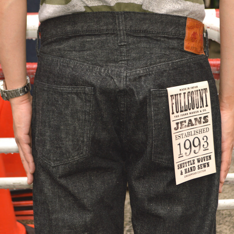 FULL COUNT "1101BK" Straight Black Denim