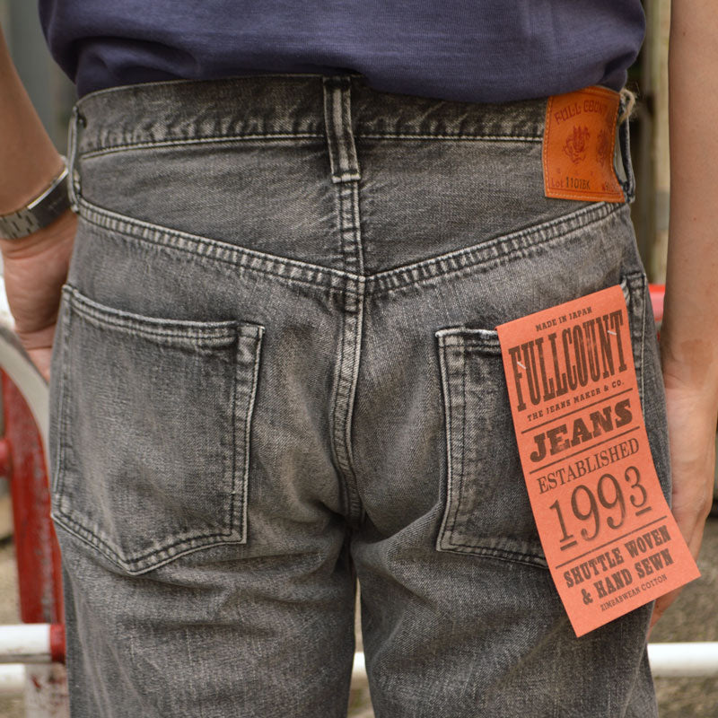 FULL COUNT "1101BKHW" Straight Black Denim Dartford