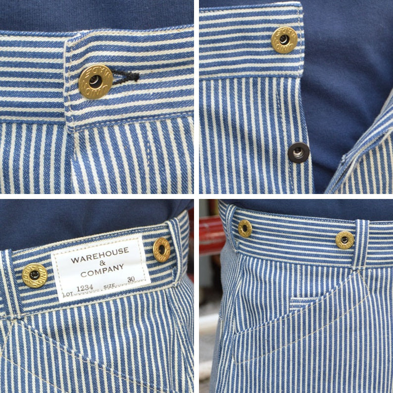 WAREHOUSE "1234" 1920’s Free Land Waist Overall Hickory