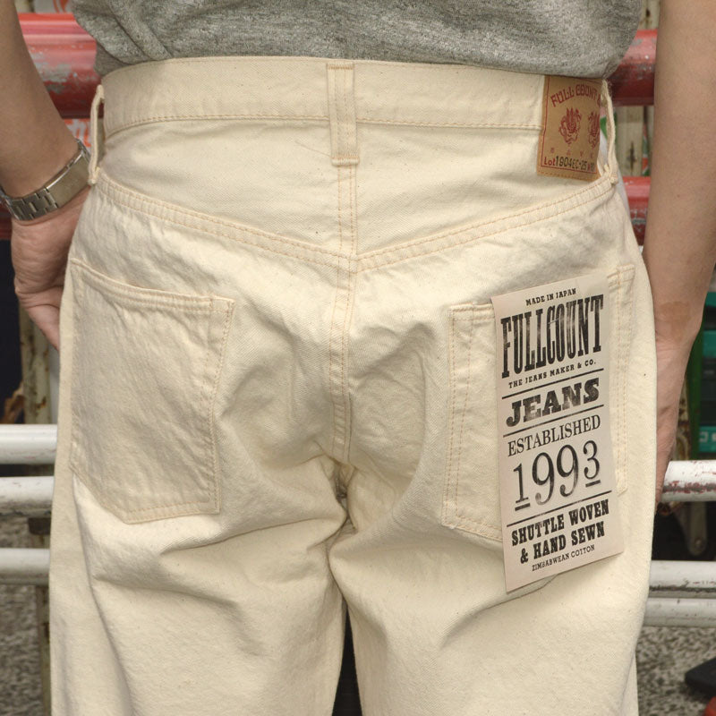 FULL COUNT "1904EC" 5POCKET ECRU DENIM SHORTS