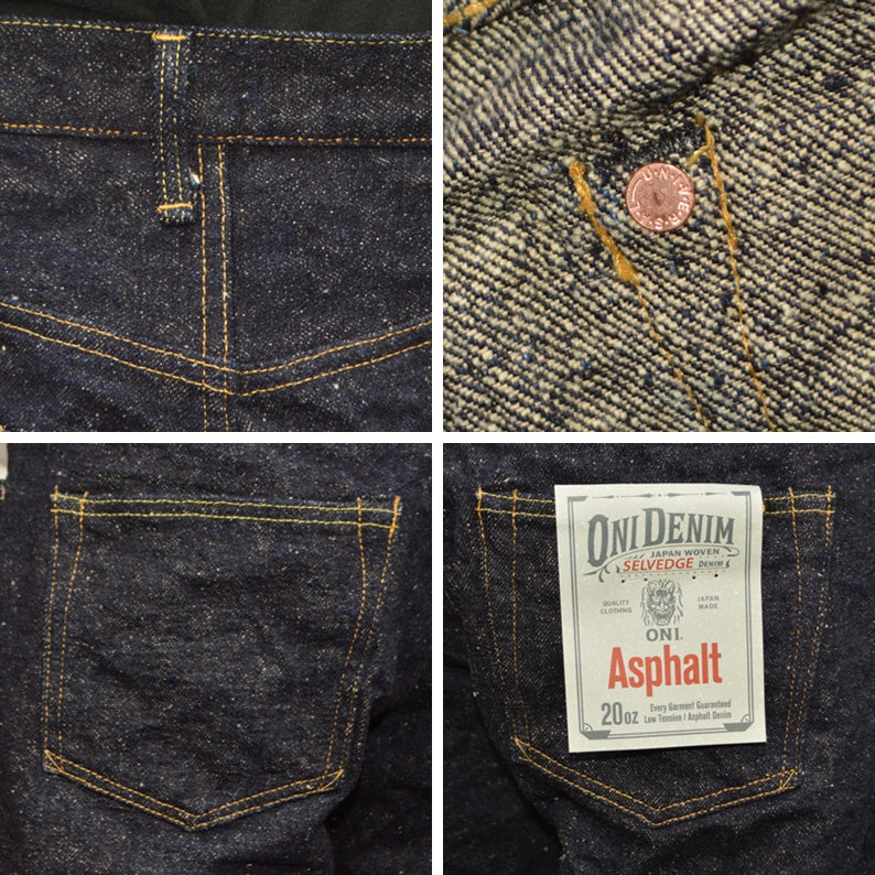 ONI DENIM、"200-Asphalt"、20oz Asphalt Denim Wide Straight