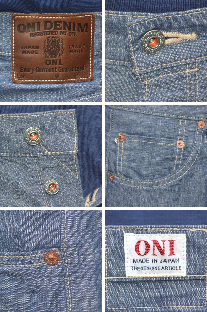 ONI DENIM "200-HCSV" 8oz Selvedge Chambray Wide Straight
