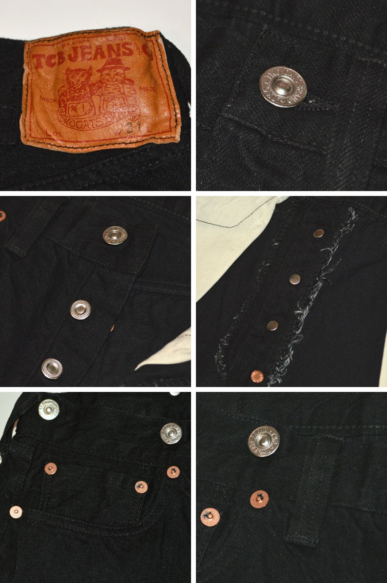 TCB jeans "20's Jeans BKBK" 20's BLACK STRAIGHT