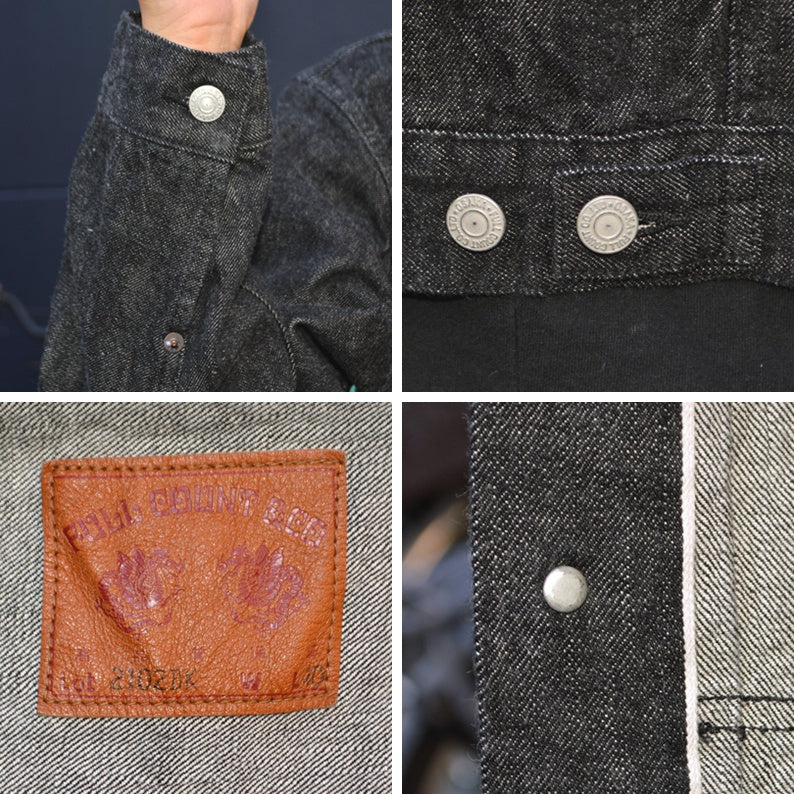 FULL COUNT "2102BK" 13.7oz Type 2 Black Denim Jacket