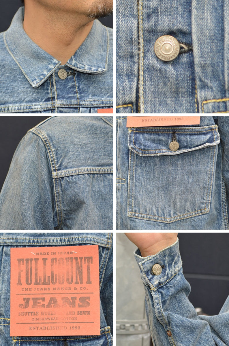 FULL COUNT 2978-2107 "Dartford" 13.7oz Type1 Denim Jacket