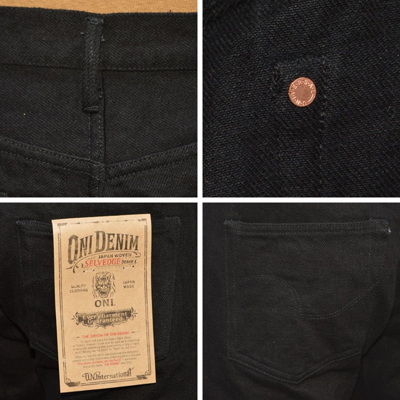 ONI DENIM "622ZR-BKBK" 20oz Secret Black Denim Relax Tapered