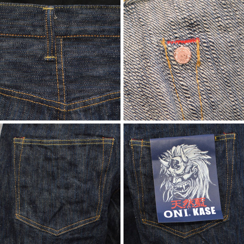 ONI DENIM "822-ONI KASE" 16oz Natural Indigo ONIKASE Super Wide Tapered