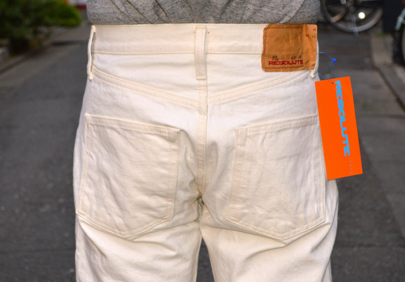 RESOLUTE "AA710" 10th Anniversary White Jeans Tight Straight (66model)