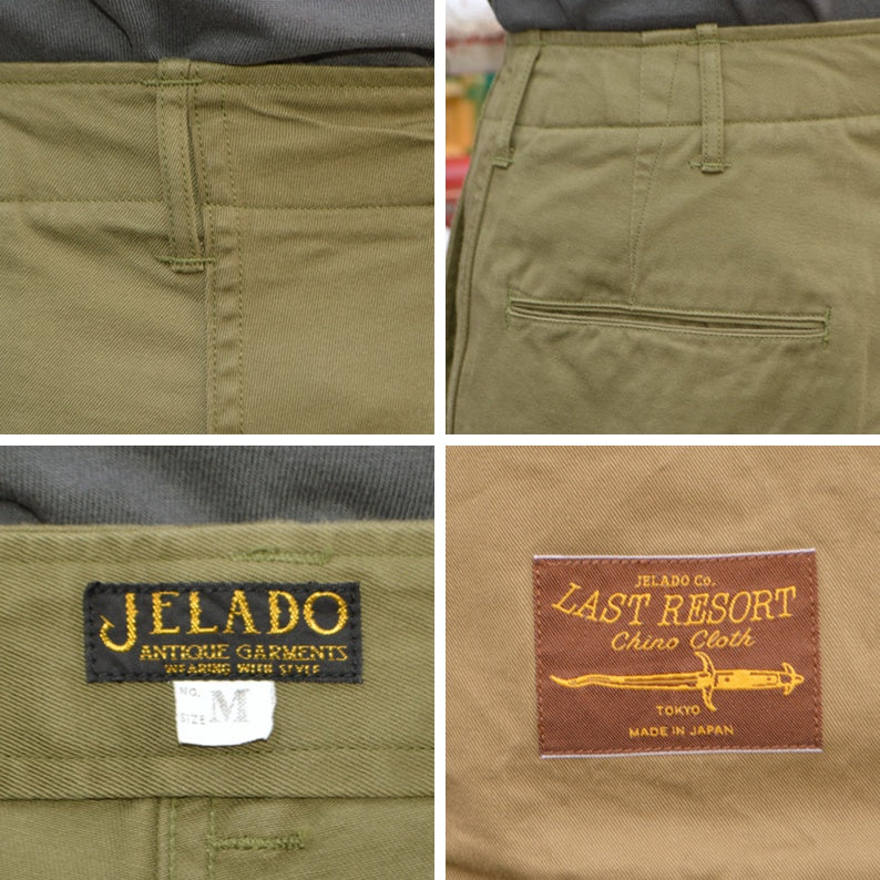 JELADO "AG94341A" 41 Khaki Lastresort Chino Cloth
