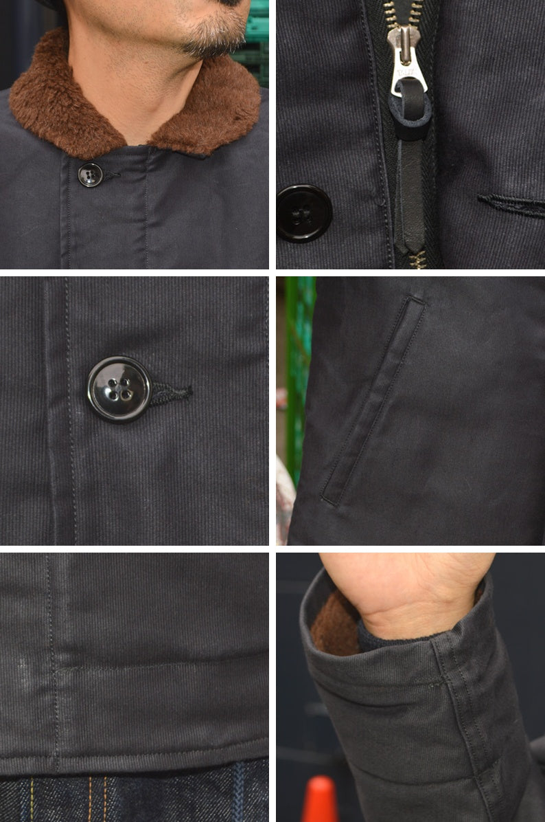 BUZZ RICKSON'S "BR15340" N-1 NAVY “NAVY DEPARTMENT” DEMOTEX-ED