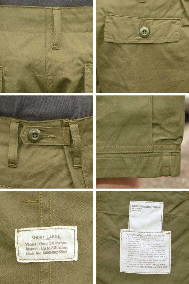 BUZZ RICKSON'S "BR52550" TROUSERS, MEN’S, COMBAT TROPICAL SHORTS