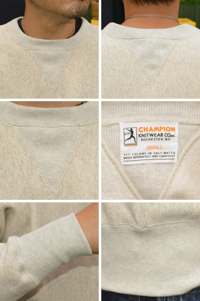 Champion / True to Archives "C3-Q041" REVERSE WEAVE 1ST PATENT CREWNECK SWEATSHIRT