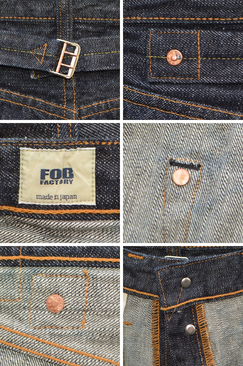 FOB FACTORY "F137" DENIM WEST OVERALLS