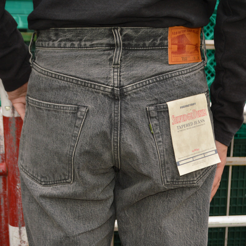FOB FACTORY "F153(Used Wash)" 14.75oz SELVEDGE DENIM TAPERED 5P