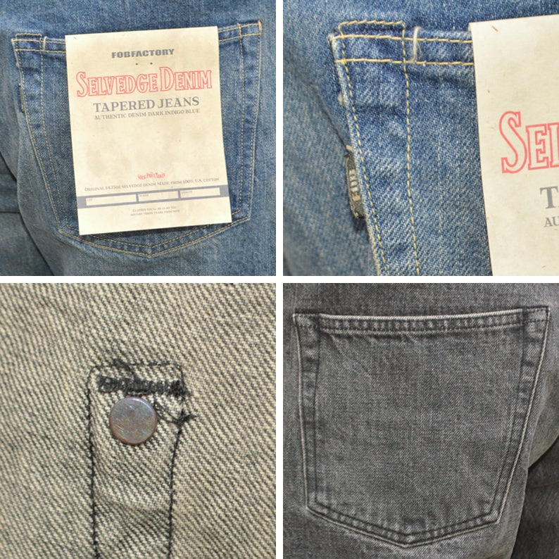 FOB FACTORY "F153(Used Wash)" 14.75oz SELVEDGE DENIM TAPERED 5P