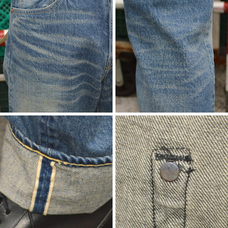 FOB FACTORY "F153(Used Wash)" 14.75oz SELVEDGE DENIM TAPERED 5P