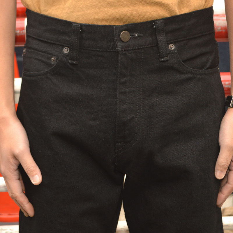 MOMOTARO JEANS "MMJZ1201" #200 CLASSIC TAPERED BLACK ZIPPER 15.7oz