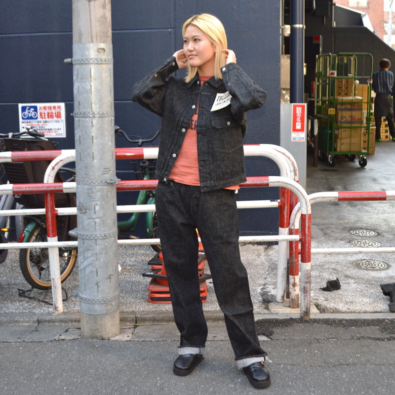 FULL COUNT "0105BK" Wide Black Selvedge Denim