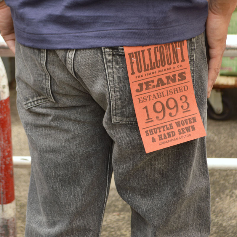 FULL COUNT "1101BKHW" Straight Black Denim Dartford