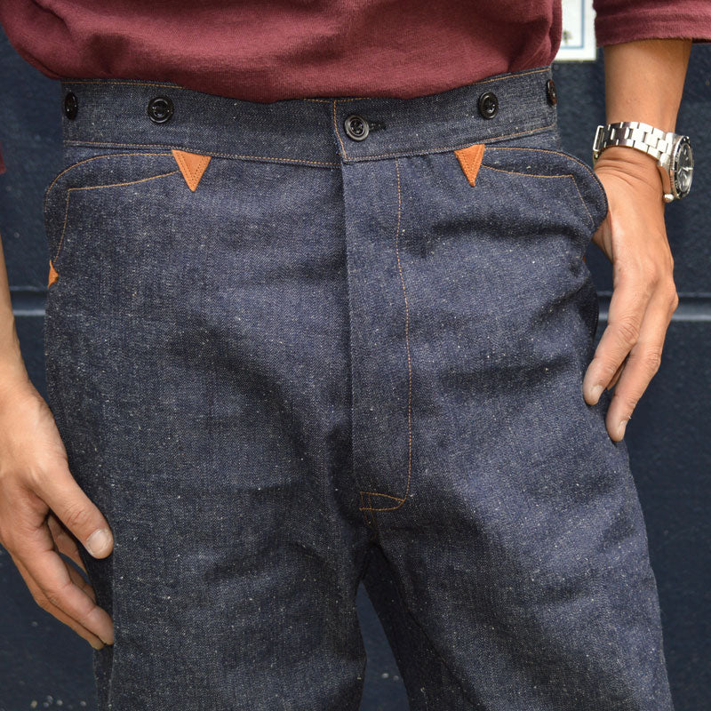 GREENEBAUM OVERALLS (WARE HOUSE) "1228" 1874 3POCKET HEAVY LEATHER BOUND OVERALL (INDIGO DENIM)