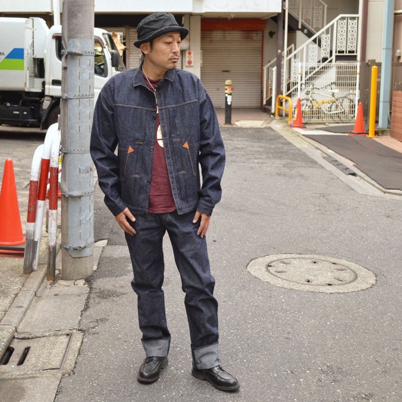 GREENEBAUM OVERALLS (WARE HOUSE) "1228" 1874 3POCKET HEAVY LEATHER BOUND OVERALL (INDIGO DENIM)