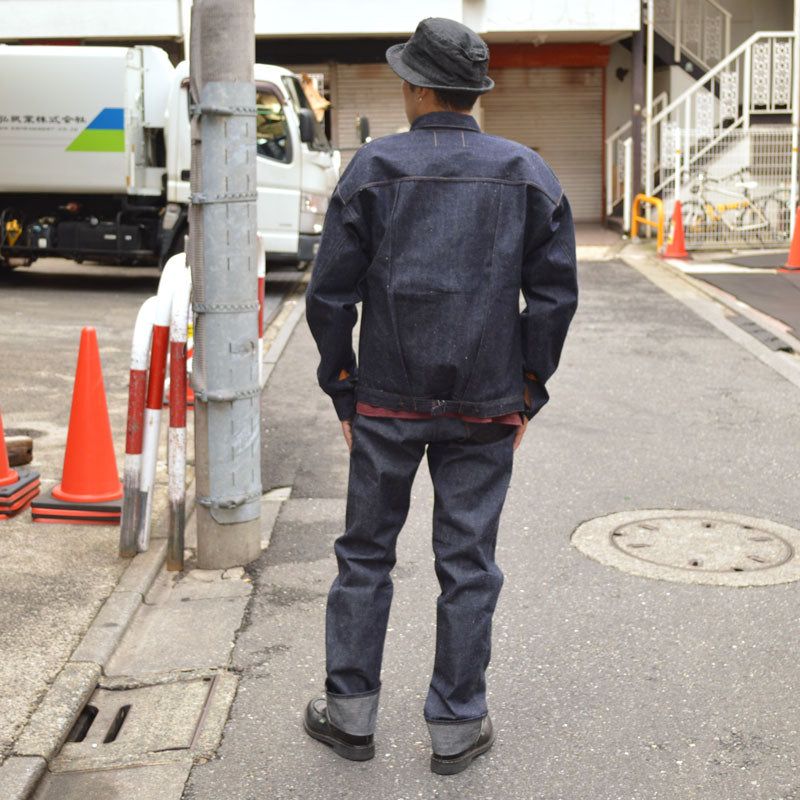 GREENEBAUM OVERALLS (WARE HOUSE) "1228" 1874 3POCKET HEAVY LEATHER BOUND OVERALL (INDIGO DENIM)