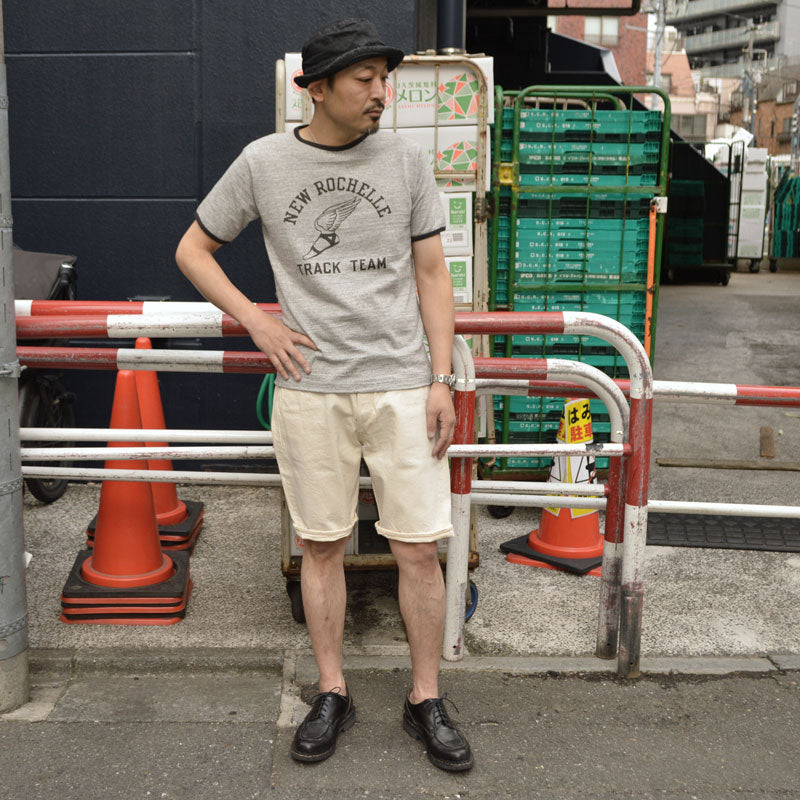 FULL COUNT "1904EC" 5POCKET ECRU DENIM SHORTS