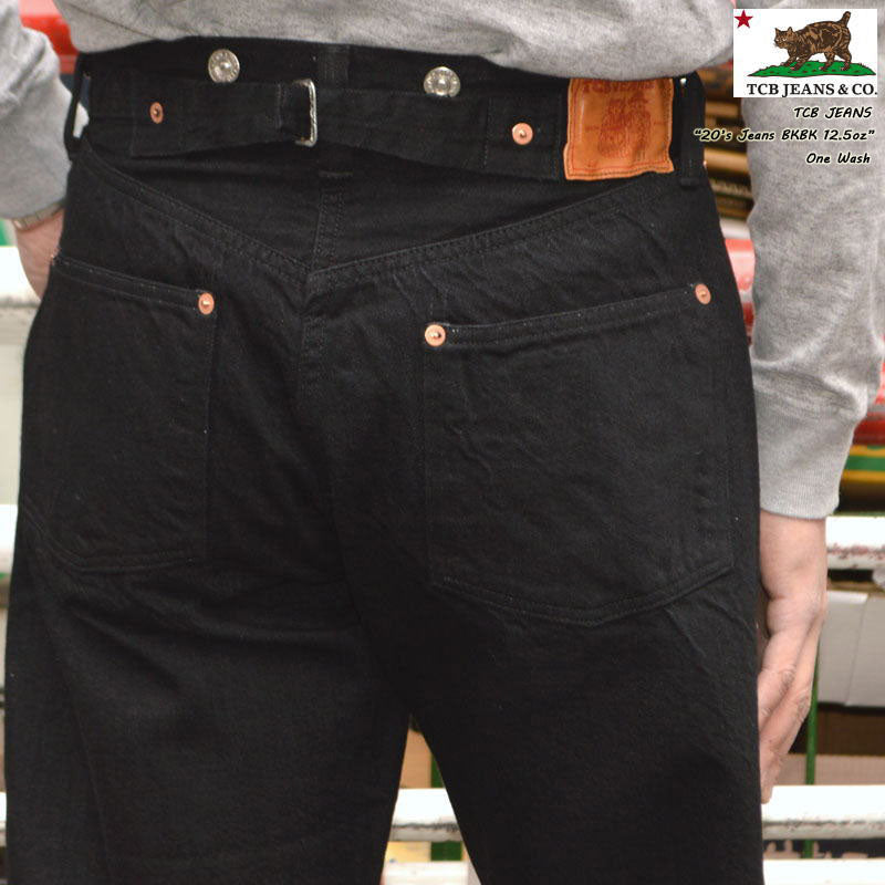 TCB jeans "20's Jeans BKBK" 20's BLACK STRAIGHT