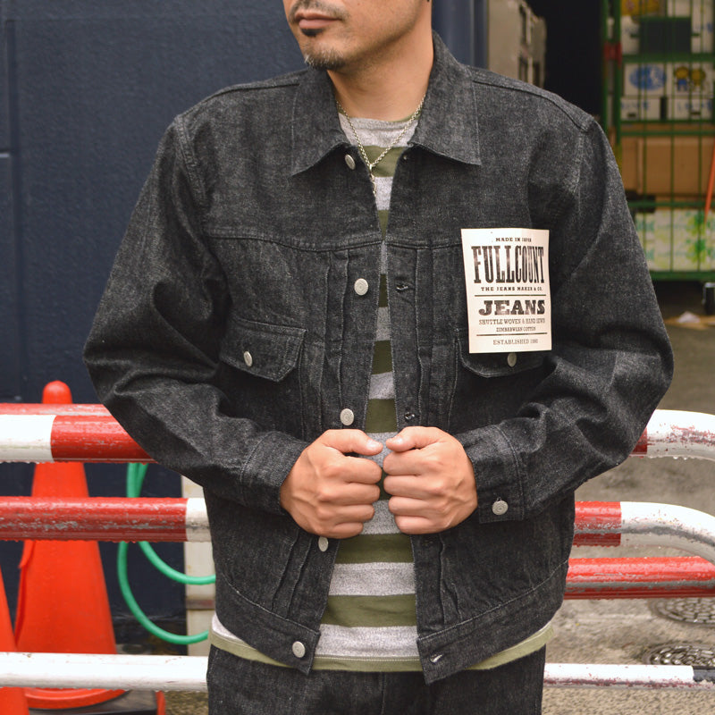FULL COUNT "2102BK" 13.7oz Type 2 Black Denim Jacket