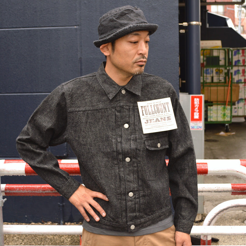 FULL COUNT "2107BK" 13.7oz Type 1 Black Denim Jacket