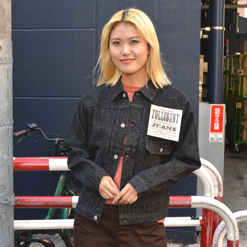 FULL COUNT "2107BK" 13.7oz Type 1 Black Denim Jacket