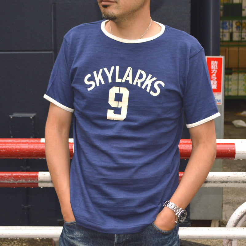 WAREHOUSE "4059 SKYLARKS" Ringer T-shirt