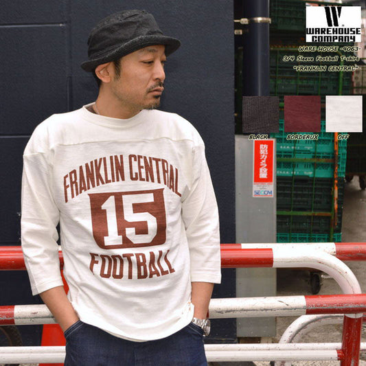 WARE HOUSE "4063 FRANKLIN CENTRAL" 3/4 Sleeve Football T-shirt "FRANKLIN CENTRAL"