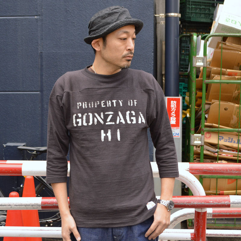 WARE HOUSE "4063 GONZAGA HI" 3/4 Sleeve Football T-shirt "GONZAGA HI"