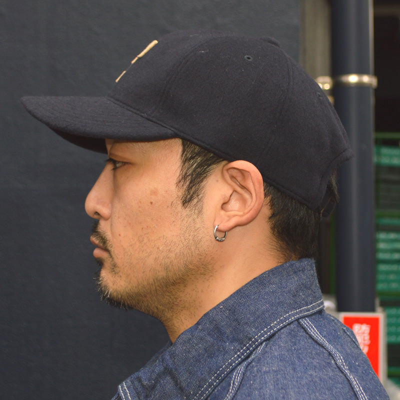 FULL COUNT ”6843-25” 6 Panel Wool Melton Baseball Cap F Patch