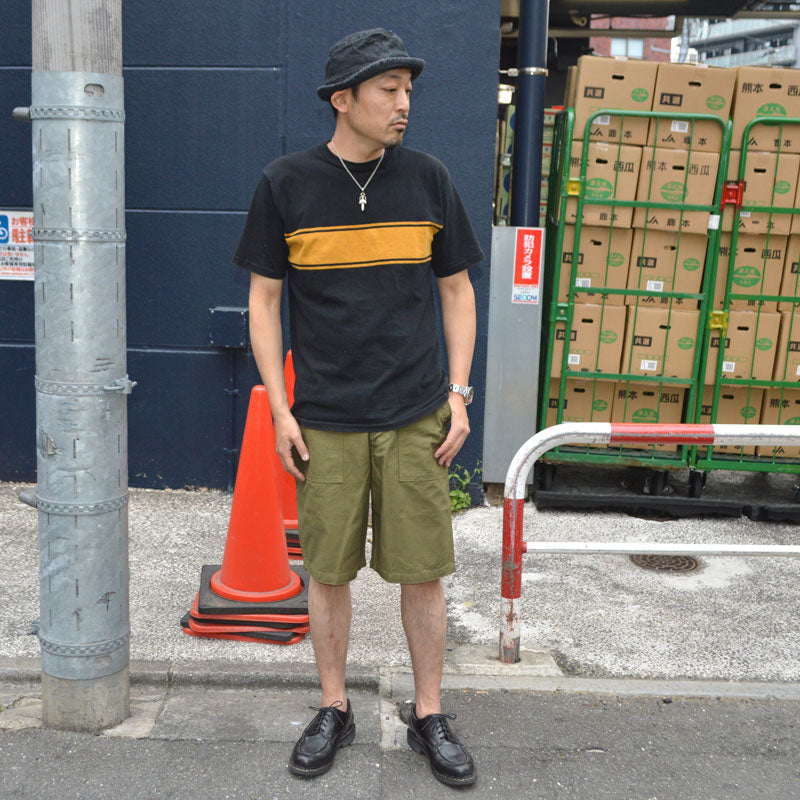 BUZZ RICKSON'S "BR51735" TROUSERS, MEN'S, COTTON SATEEN OLIVE GREEN QM SHADE 107, TYPE 1, CLASS SHORTS