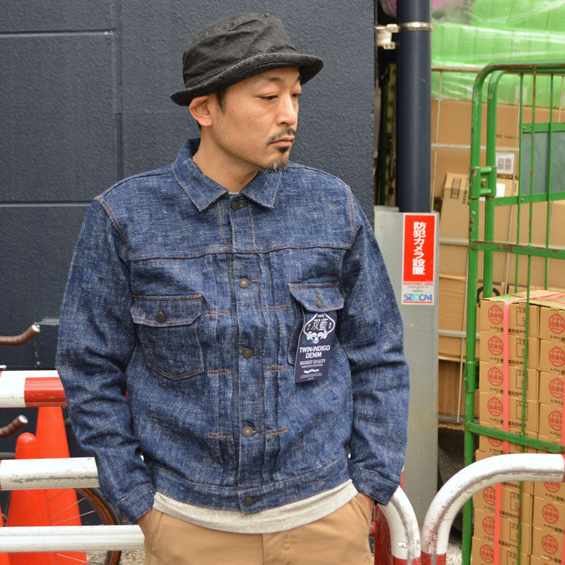 STUDIO D'ARTISAN "D4603" Dubble Indigo Denim Jacket