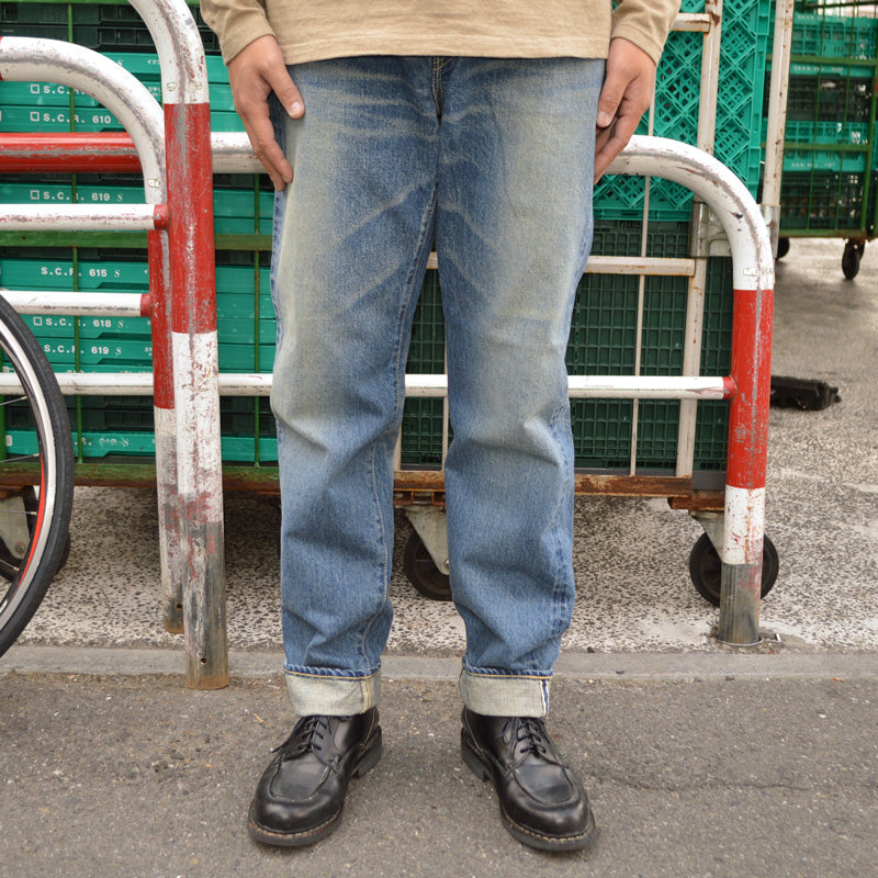 FOB FACTORY "F153(Used Wash)" 14.75oz SELVEDGE DENIM TAPERED 5P