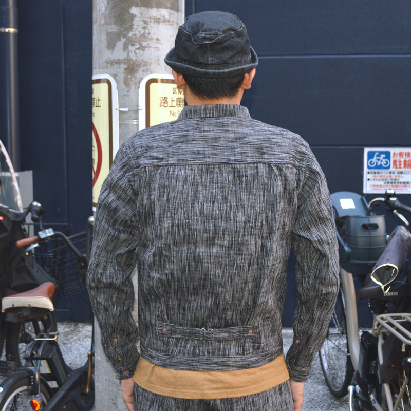 graphzero "GZ-SKGJ1ST-BKGY" 15oz Jean Jacket-WW2 (1st Skein dyeing BKGY)(Kasezome)