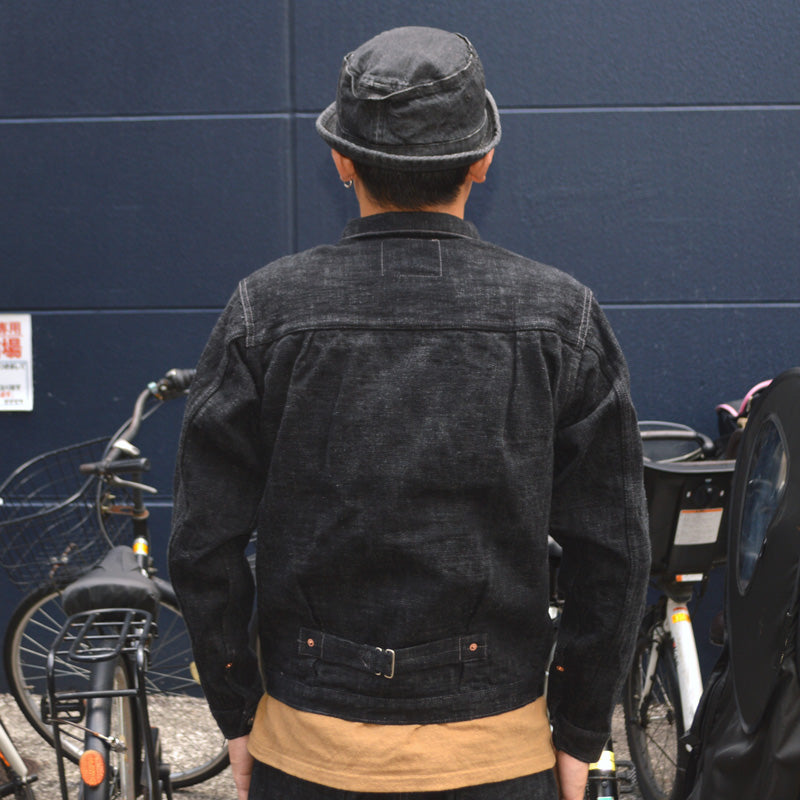graphzero "GZ-SKGJ1ST-BK" Jean Jacket-WW2 (1st Skein dyeing BK)(Kasezome)