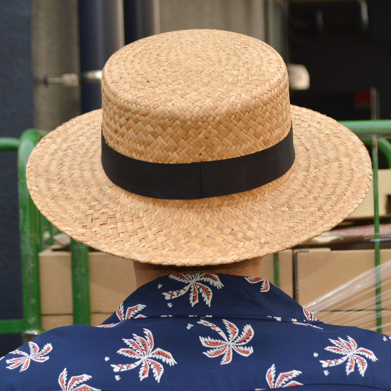 HIGHER "HO24002" YELLOW STRAW BOATER