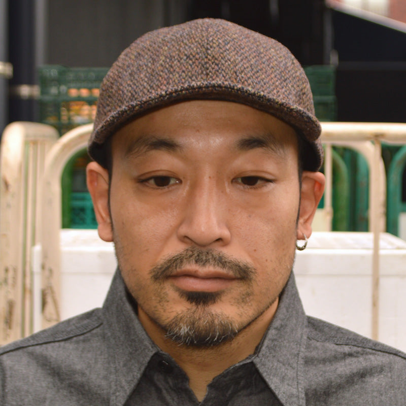 HIGHER ”HT25021” Harris Tweed Oatmeal Cap