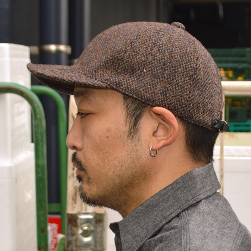 HIGHER ”HT25021” Harris Tweed Oatmeal Cap