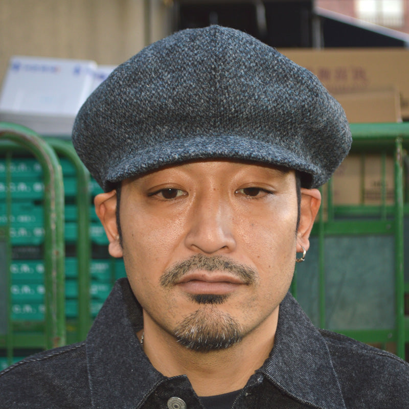 HIGHER ”HT25028” Harris Tweed Oatmeal Casquette