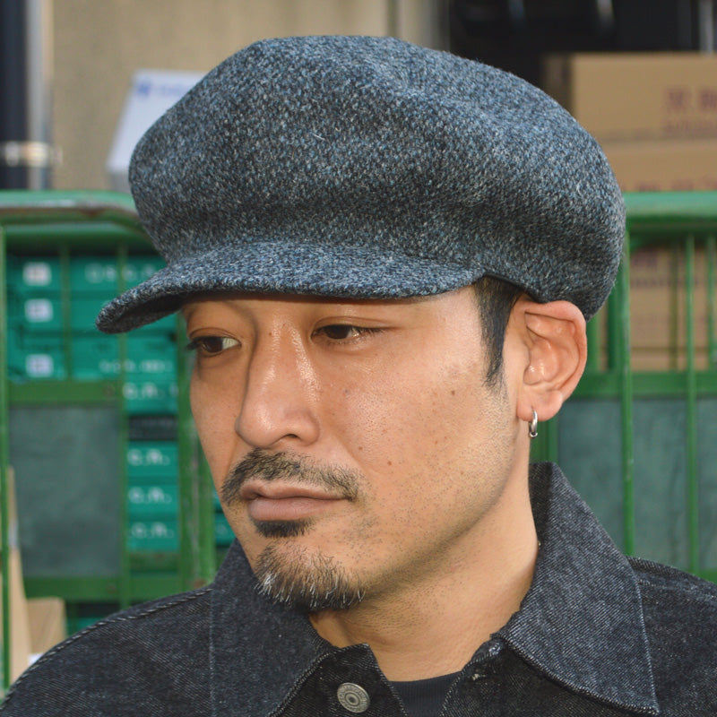 HIGHER ”HT25028” Harris Tweed Oatmeal Casquette
