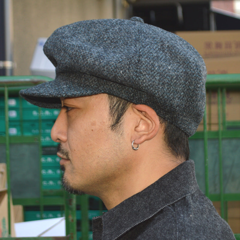 HIGHER ”HT25028” Harris Tweed Oatmeal Casquette