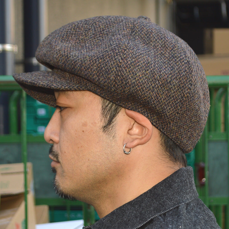 HIGHER ”HT25028” Harris Tweed Oatmeal Casquette