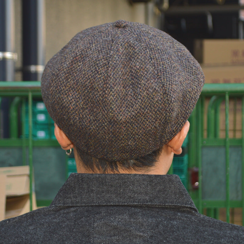 HIGHER ”HT25028” Harris Tweed Oatmeal Casquette