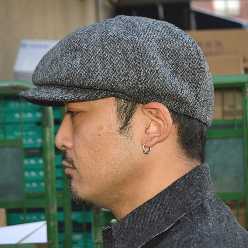 HIGHER ”HT25028” Harris Tweed Oatmeal Casquette