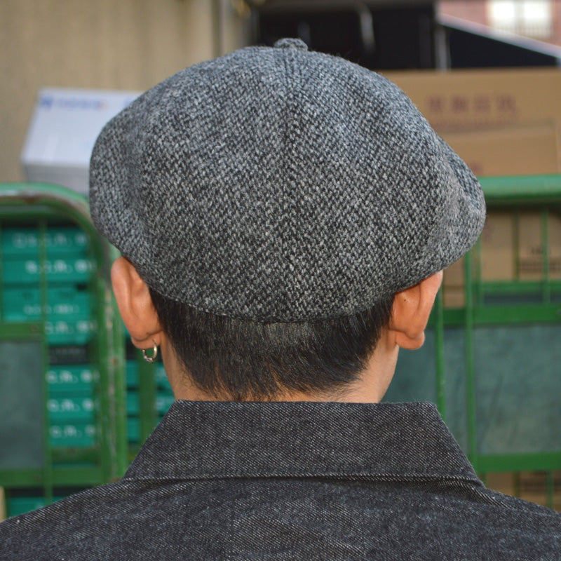 HIGHER ”HT25028” Harris Tweed Oatmeal Casquette